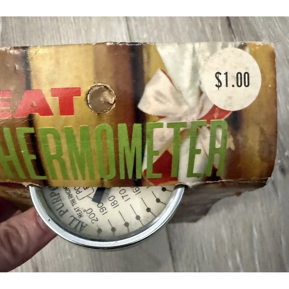 Vintage Meat Thermometer for Roast or Barbeque New In Packaging